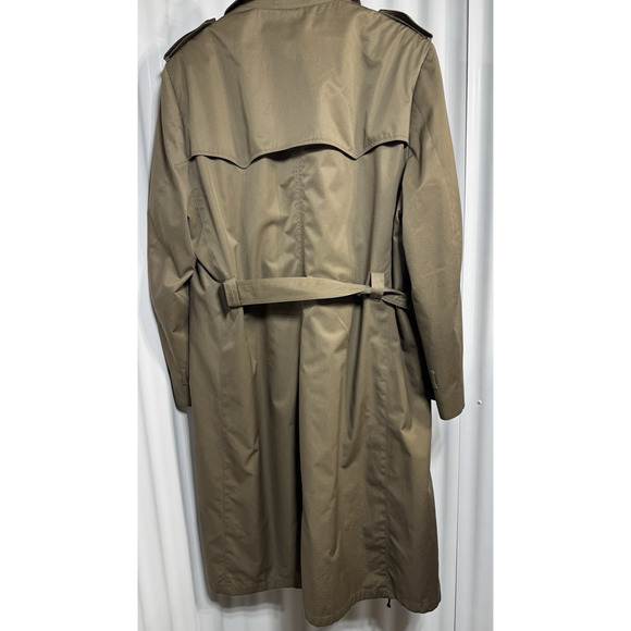Vintage Christian Dior Monsieur Trench Coat Tan 44L Paris New York Rain Repellen - Picture 3 of 10